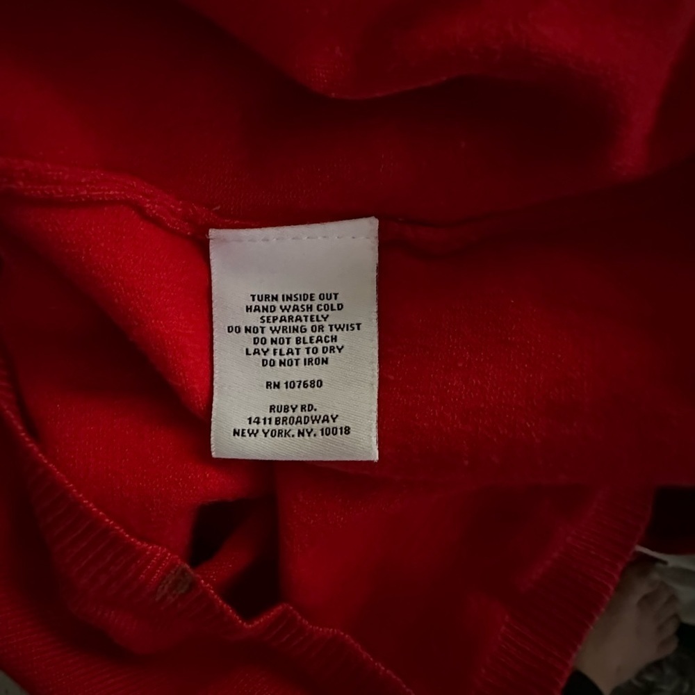 Ruby Rd red sequined shirt size L - Picture 5 of 5
